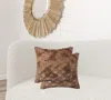 Homezia 20" X 20" X 5" Acrylic Plush Polyester Polyfill Brown 2 Pack Pillow