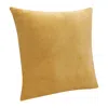 Homezia 20" X 20" Yellow 100% Cotton Zippered Pillow