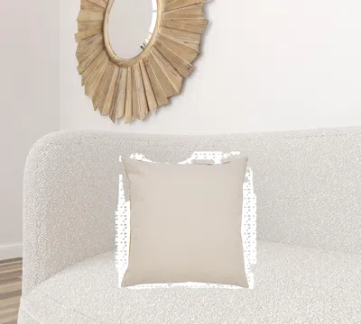 Homezia 20" X 20" Yellow And White 100% Cotton Striped Zippered Pillow