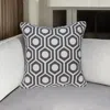 Homezia 20" X 7" X 20" Cool Gray And White Pillow Cover With Poly Insert
