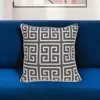 Homezia 20" X 7" X 20" Cool Transitional Gray And White Pillow Cover With Poly Insert