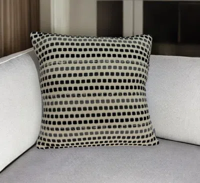 Homezia 20" X 7" X 20" Elegant Transitional Tan Cotton Pillow Cover With Poly Insert In Multi