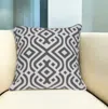 Homezia 20" X 7" X 20" Gray And White Accent Pillow Cover With Poly Insert