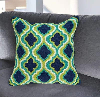 Homezia 20" X 7" X 20" Handmade Traditional Multicolored Pillow Cover With Poly Insert