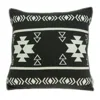 Homezia 20" X 7" X 20" Southwest Black Cotton Pillow Cover With Poly Insert