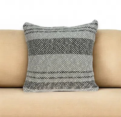 Homezia 20" X 7" X 20" Stunning Transitional Gray Accent Pillow Cover With Poly Insert