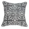 Homezia 20" X 7" X 20" Traditional Gray And White Cotton Pillow Cover With Poly Insert