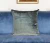 Homezia 20" X 7" X 20" Transitional Charcoal Solid Pillow Cover With Poly Insert