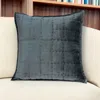 Homezia 20" X 7" X 20" Transitional Charcoal Solid Quilted Pillow Cover With Poly Insert