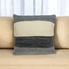 Homezia 20" X 7" X 20" Transitional Cream And Gray Pillow Cover With Poly Insert