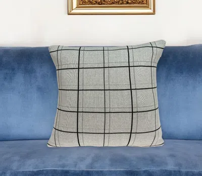 Homezia 20" X 7" X 20" Transitional Gray Pillow Cover With Poly Insert
