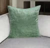 Homezia 20" X 7" X 20" Transitional Green Solid Pillow Cover With Poly Insert