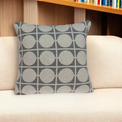 Homezia 20" X 7" X 20" Transitional Tan & Grey Pillow Cover With Poly Insert