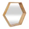 Homezia 21" Brown Unframed Accent Mirror