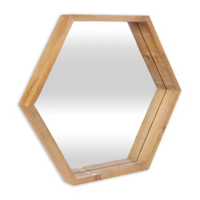 Homezia 21" Brown Unframed Accent Mirror
