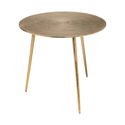 Homezia 21" Gold Metal Round End Table