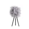 Homezia 21" Soft Gray Feather Shade Modern Tripod Metal Table Lamp