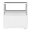 Homezia 21" White One Drawer Faux Wood Nightstand