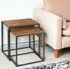 Homezia 22" Black And Brown Resin End Table