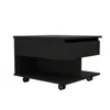 Homezia 22" Black Manufactured Wood Rectangular Lift Top Coffee Table With Drawer