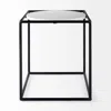 Homezia 22" Black Marble Round End Table