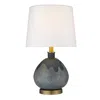 Homezia 22" Brass Metal Table Lamp With White Empire Shade