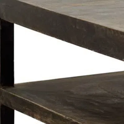 Homezia 22" Brown Solid Wood Square End Table