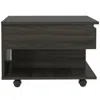 Homezia 22" Carbon Espresso Manufactured Wood Rectangular Coffee Table With Drawer
