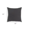 Homezia 22" Charcoal Cotton Pillow