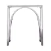 Homezia 22" Chrome Glass And Iron Square End Table