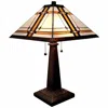 Homezia 22" Dark Brown Metal Two Light Candlestick Table Lamp With Beige Shade
