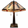 Homezia 22" Dark Brown Metal Two Light Candlestick Table Lamp With Off White Empire Shade