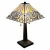 Homezia 22" Dark Brown Metal Two Light Candlestick Table Lamp With White Shade