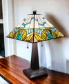 Homezia 22" Dark Brown Metal Two Light Candlestick Table Lamp With White Shade