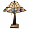 Homezia 22" Dark Brown Metal Two Light Candlestick Table Lamp With White Shade