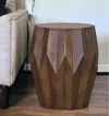 Homezia 22" Deep Brown And Dark Brown Solid Wood End Table