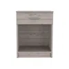 Homezia 22" Light Gray One Drawer Nightstand