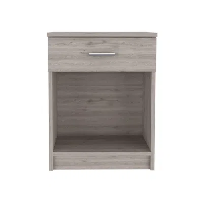 Homezia 22" Light Gray One Drawer Nightstand
