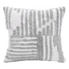 Homezia 22" Sage Green And White Geometric Cotton Throw Pillow