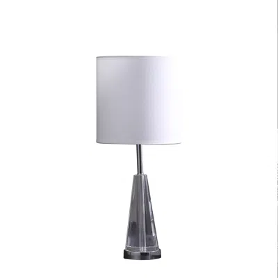 Homezia 22" Silver Bedside Table Lamp With White Drum Shade In Burgundy