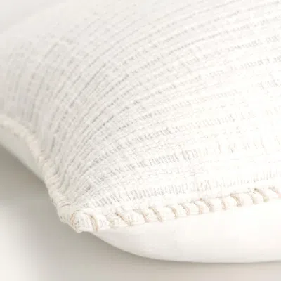Homezia 22" White Cotton Pillow