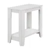 Homezia 22" White Wood End Table With Shelf