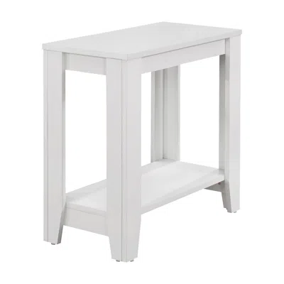 Homezia 22" White Wood End Table With Shelf