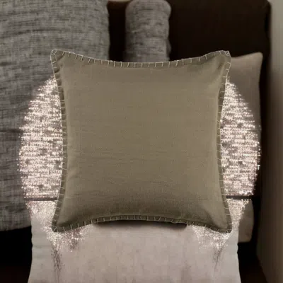 Homezia 22" X 22" Birch 100% Cotton Zippered Pillow