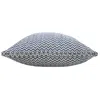 Homezia 22" X 22" Navy Blue And White 100% Cotton Chevron Zippered Pillow