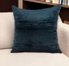 Homezia 22" X 7" X 22" Transitional Dark Blue Solid Pillow Cover With Poly Insert