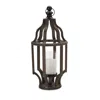 Homezia 23" Brown Flameless Floor Hurricane Candle Holder