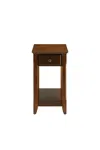 Homezia 23" Brown Solid Wood End Table