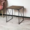Homezia 23" Brown Solid Wood Square End Table