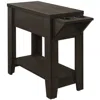 Homezia 23" Brown Wood End Table With Shelf